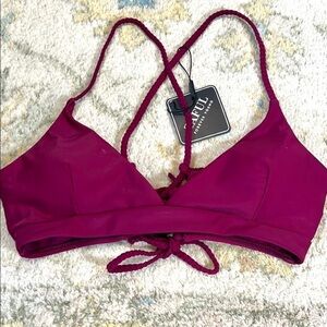 ⭐️NWT,Zaful,Bikini Top, Adjustable, Threaded Back, Super Stretchy Straps, Padded